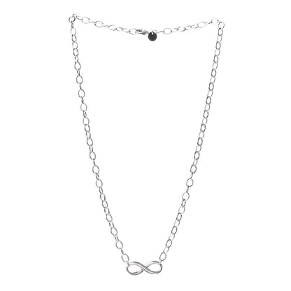 Tiffany Sterling Silver Narrow Infinity Link Necklace 3 of 7