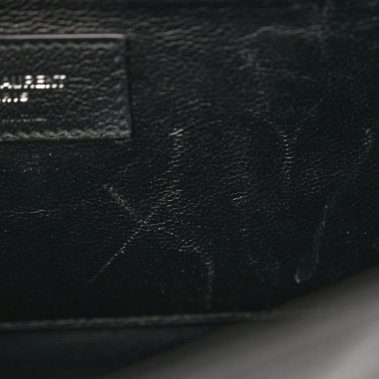 Saint Laurent Grain De Poudre Textured Mixed Matelasse Triquilt Medium Monogram Satchel Black 11 of 11
