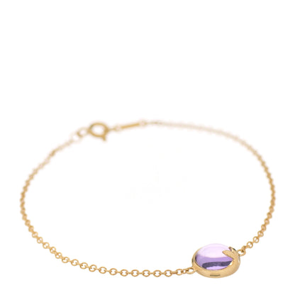 Tiffany 18k Yellow Gold Amethyst Paloma Picasso Olive Leaf Bracelet 1 of 5