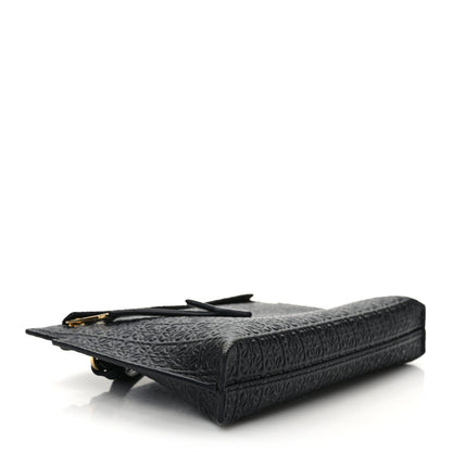 Loewe Calfskin Embossed Mini Repeat T Pouch Black 4 of 8