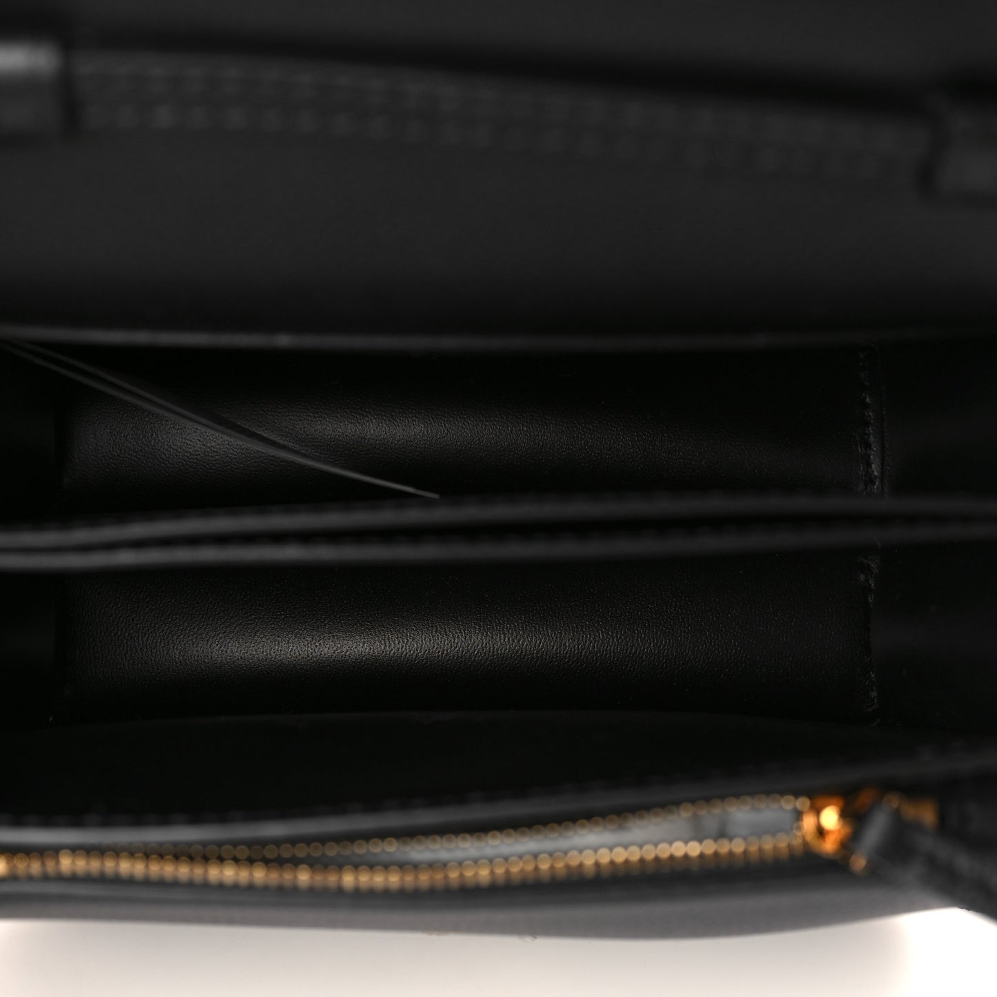 Grained Calfskin Medusa Shoulder Bag Black