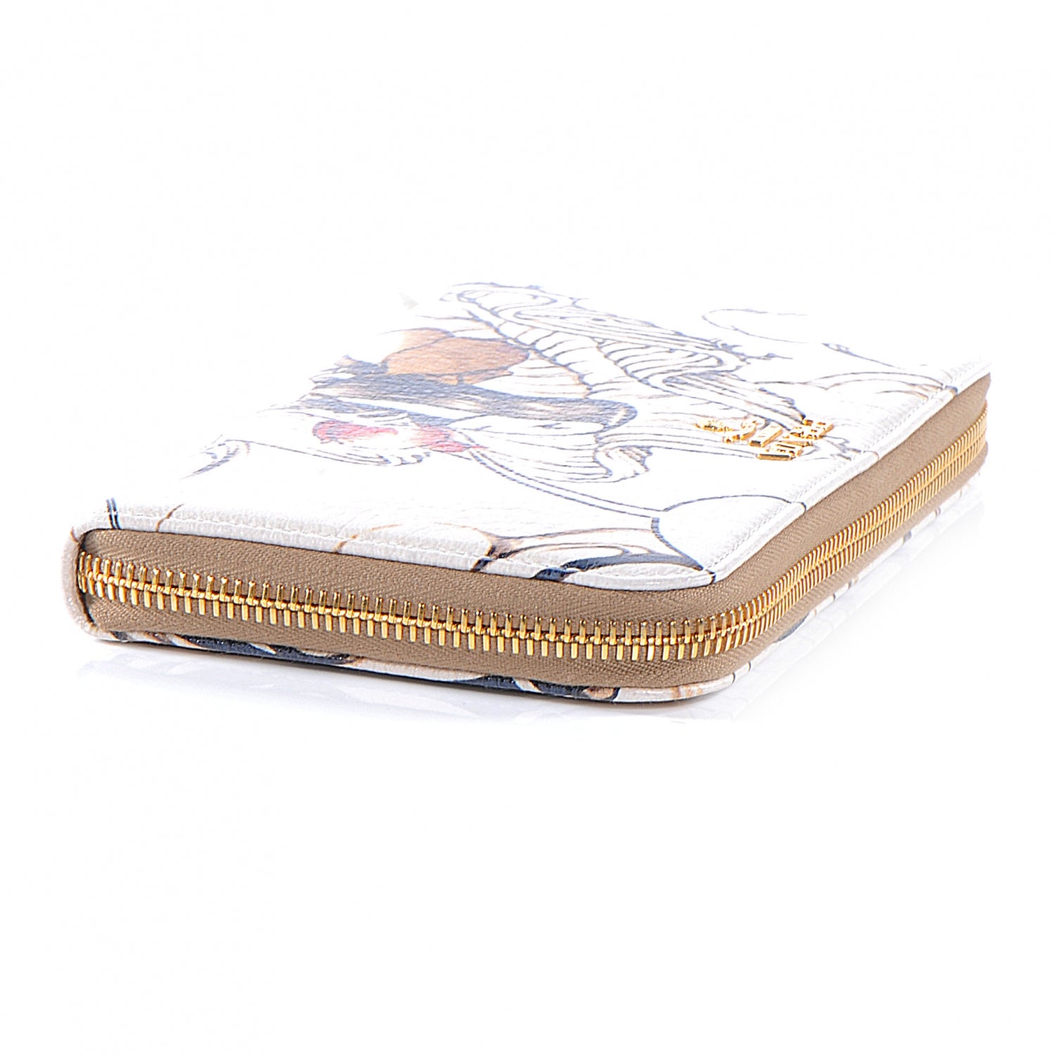 Prada X JAMES JEAN Cervo Lux Fairy Print Zip Around Wallet 6 of 9