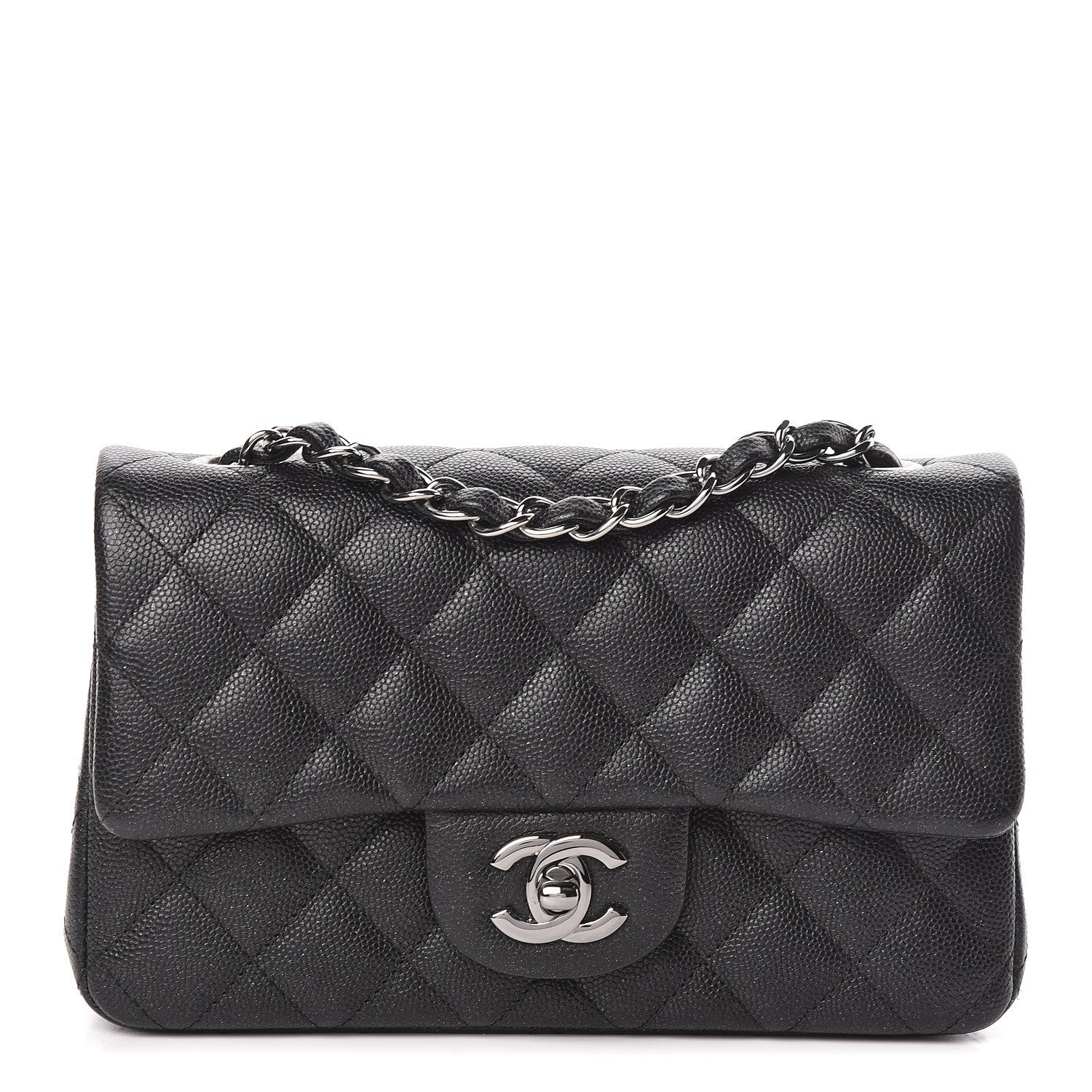 Chanel Iridescent Caviar Quilted Mini Rectangular Flap Black 1 of 12