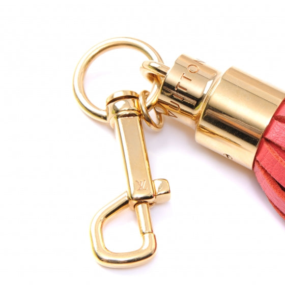 Rainbow Bag Charm Large Tassel Red