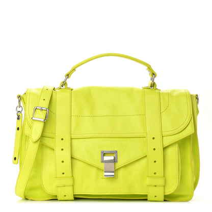 Proenza Schouler Lambskin Medium PS1 Satchel Sulfur 1 of 18