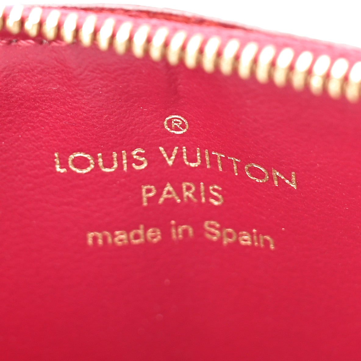 Monogram Zipped Card Holder Fuchsia
