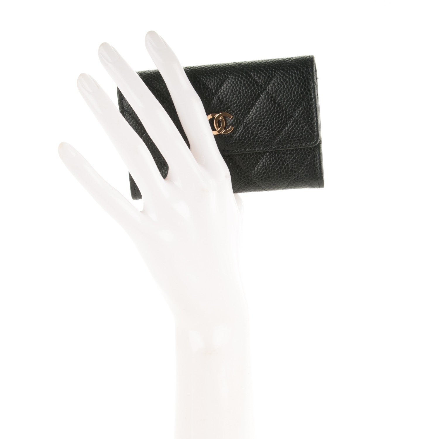 Chanel Caviar Quilted Flap Card Holder Black 2 of 8