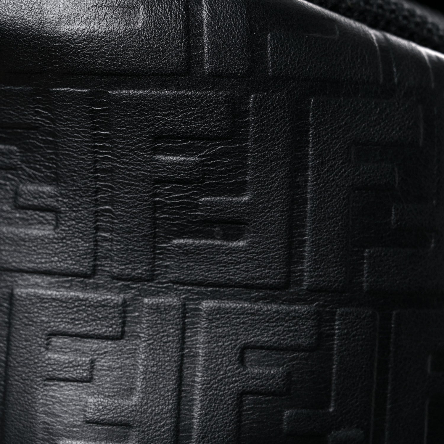 Fendi Vitello Grace FF 1974 Embossed Backpack Black 17 of 22