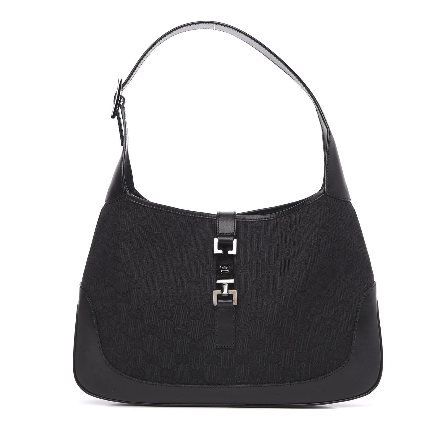 Denim Monogram Small Jackie O Hobo Black