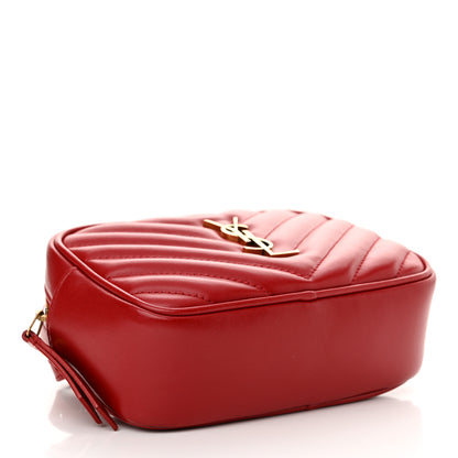 Saint Laurent Calfskin Matelasse Monogram Lou Belt Bag Rouge Eros 4 of 13
