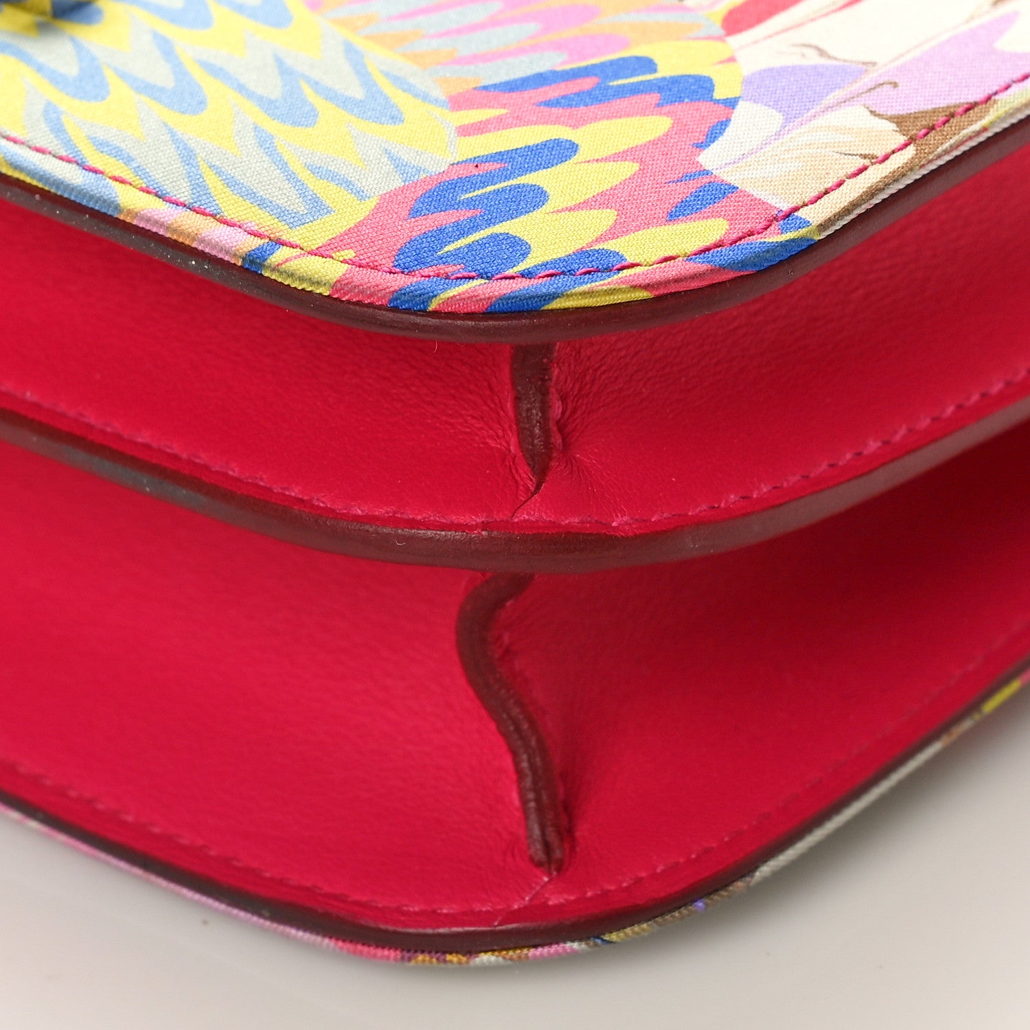 Hermes Swift Silk Marble Printed Constance 24 Rose Azalee Rose Mexico 11 of 11