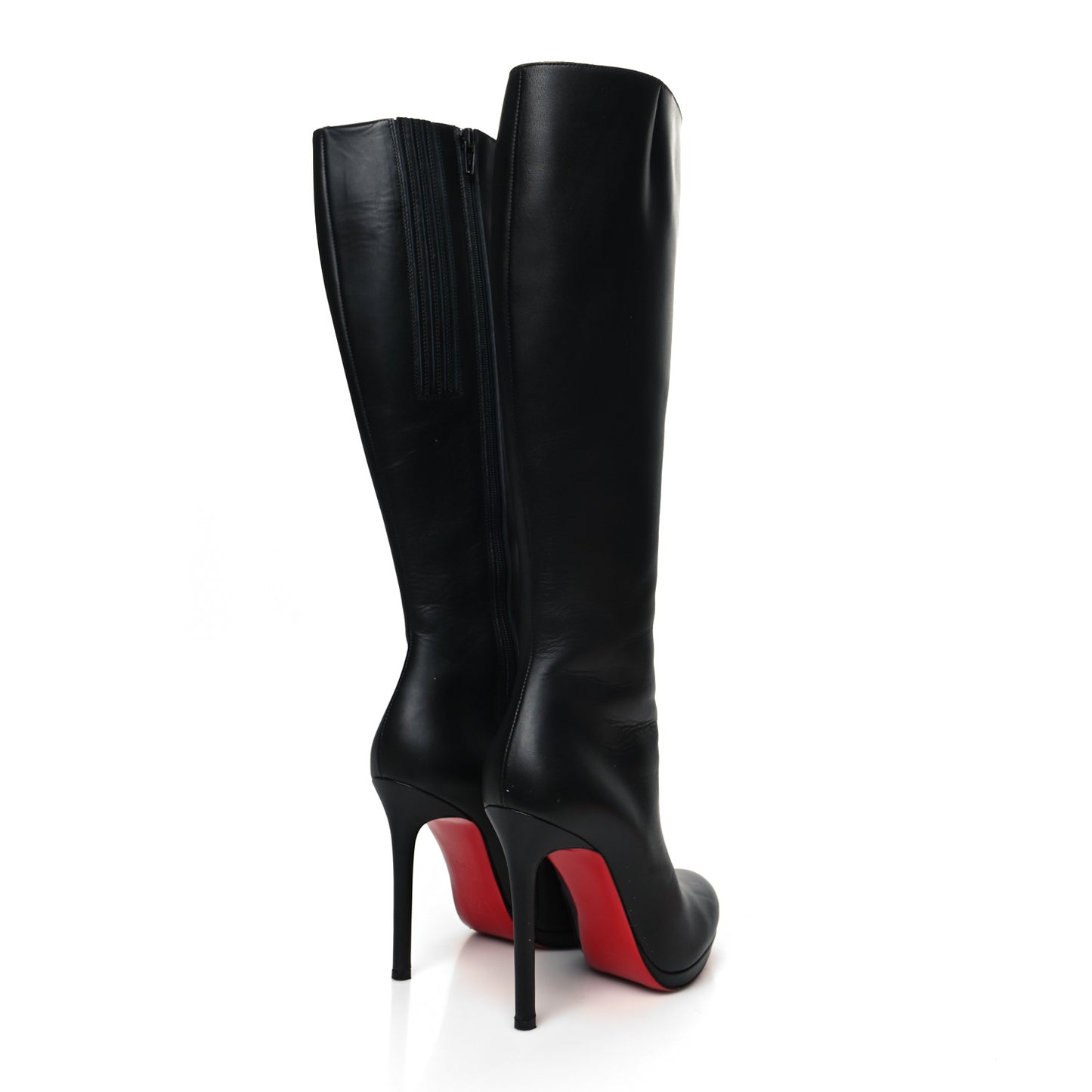 Calfskin Botalili 120 Tall Boots 36.5 Black