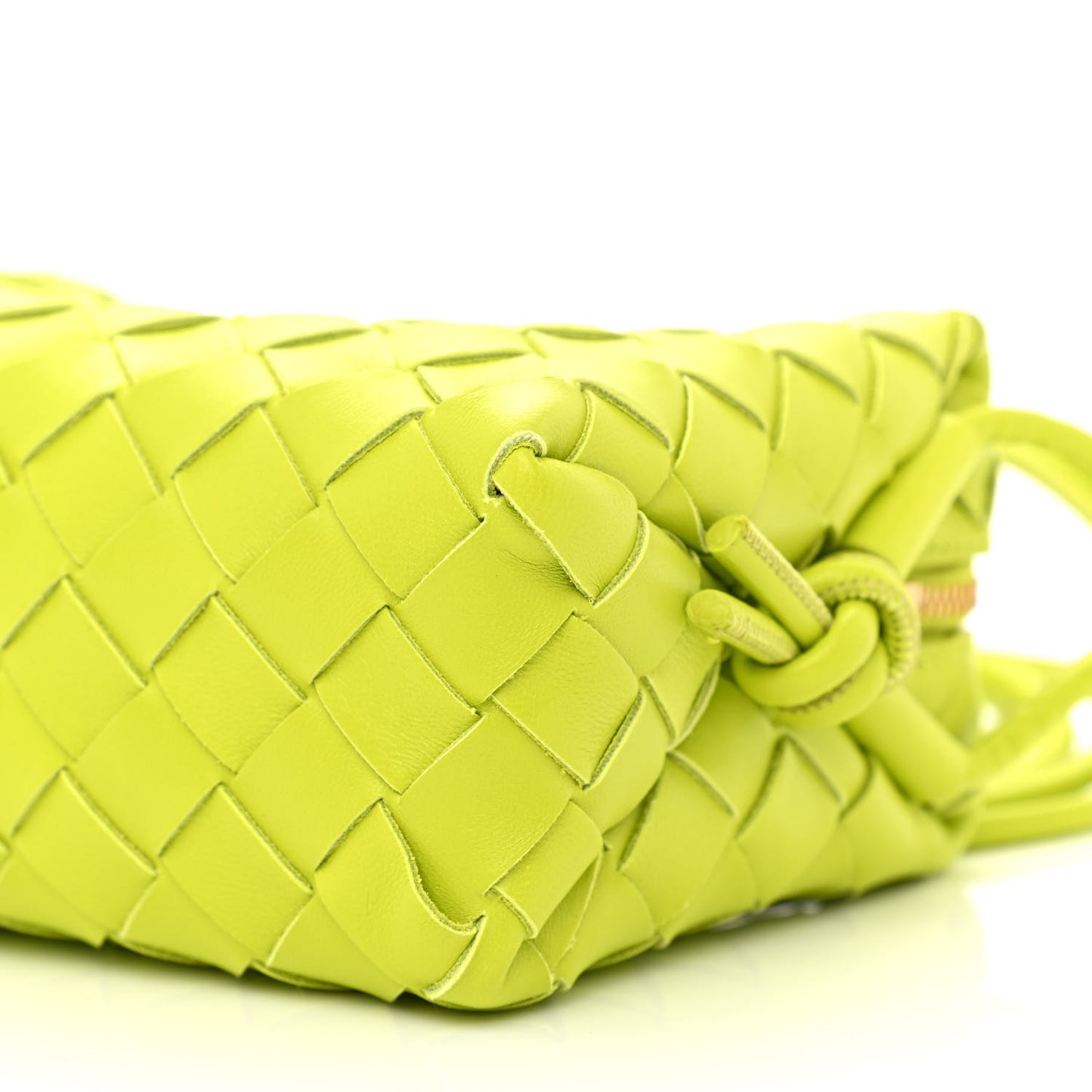 Nappa Intrecciato Mini Loop Camera Bag Acid Kiwi