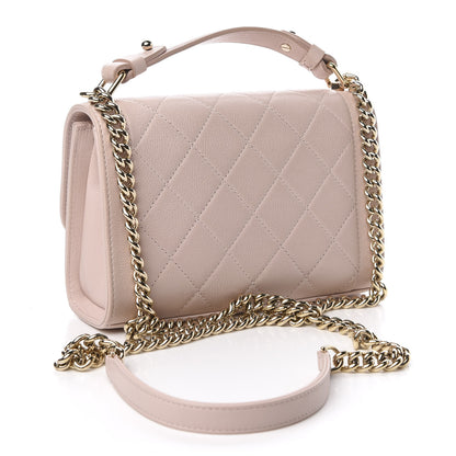 Chanel Grained Calfskin Quilted Small Label Click Flap Bag Pink 3 of 10