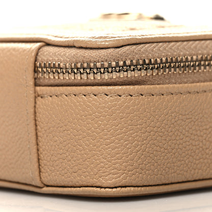 Chanel Caviar Chevron Quilted Mini Boy Clutch With Chain Beige 10 of 11