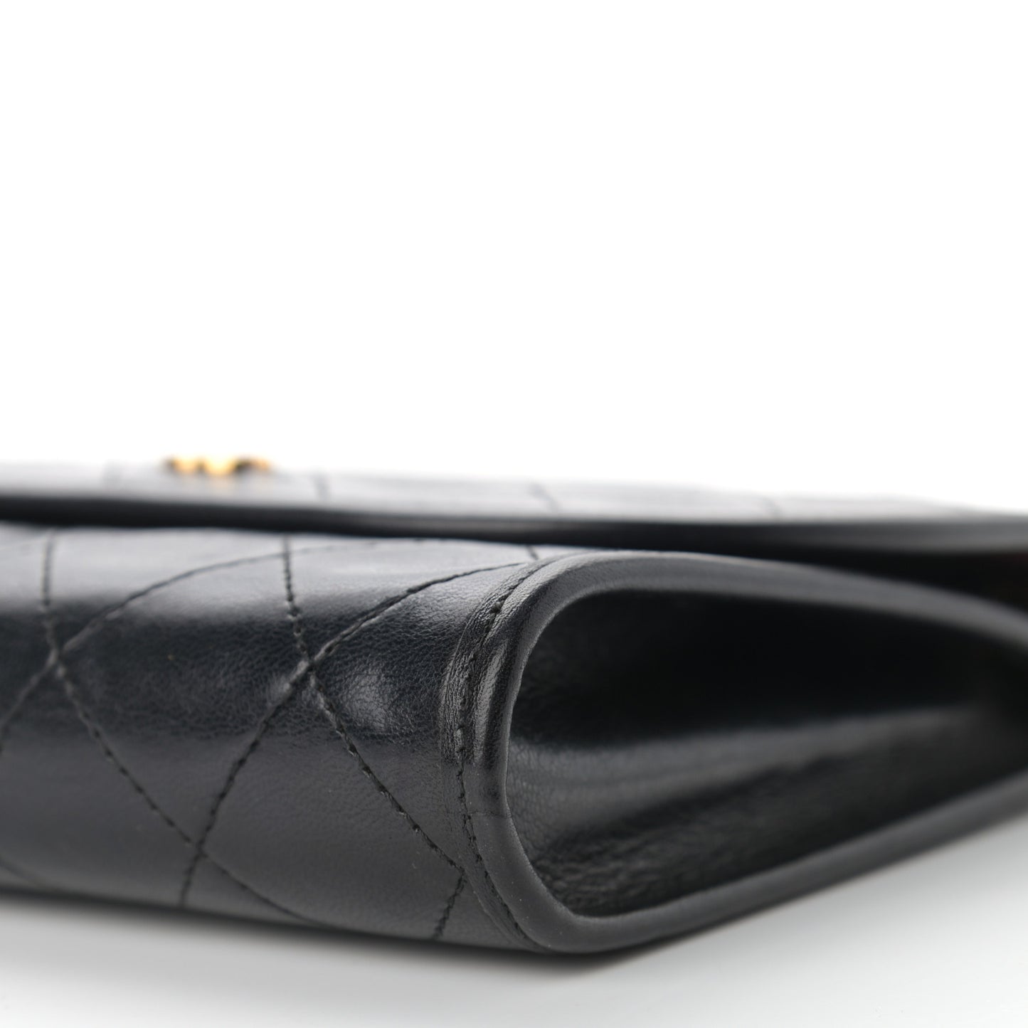 Lambskin Quilted Small Flap Black