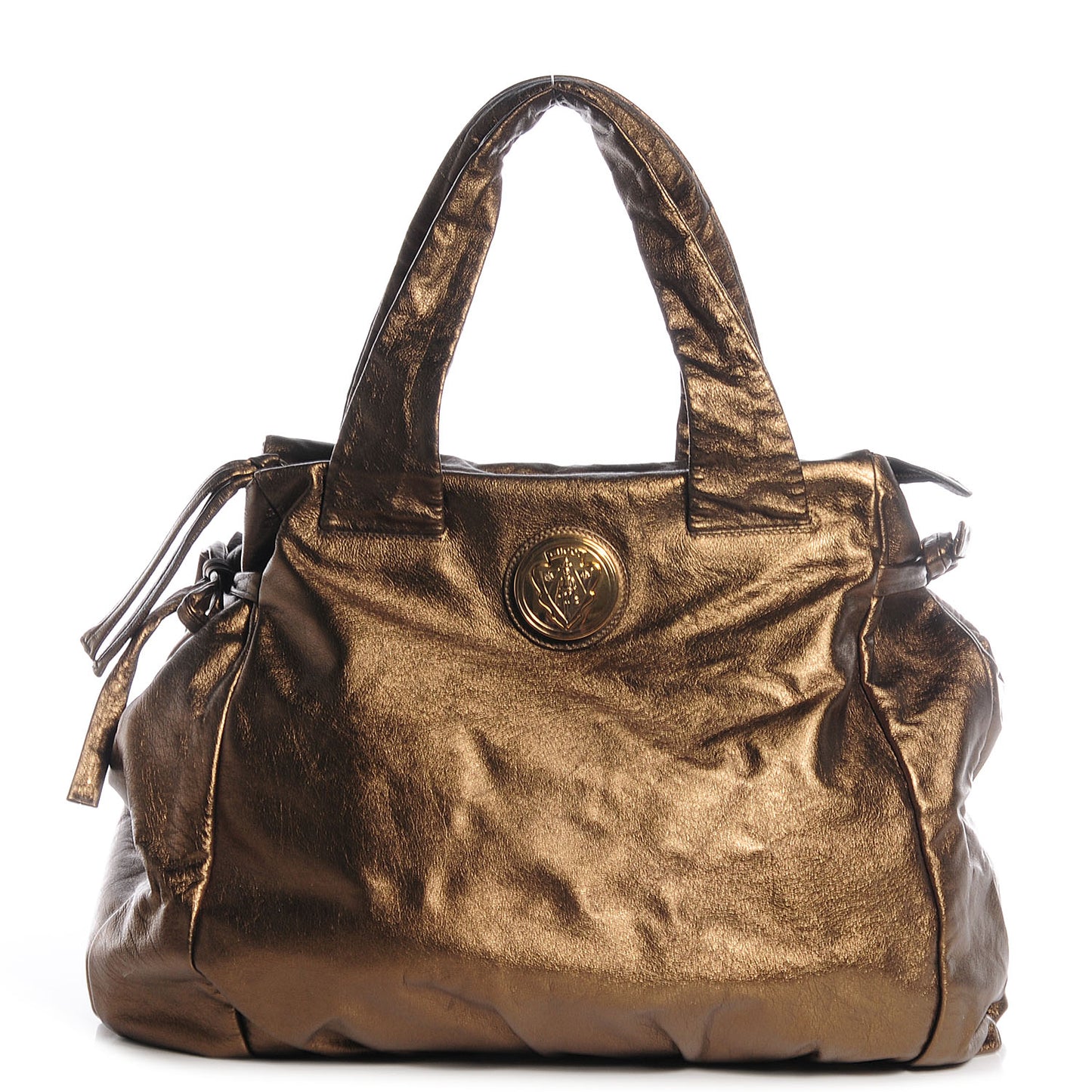 Metallic Leather Large Hysteria Tote Bronze