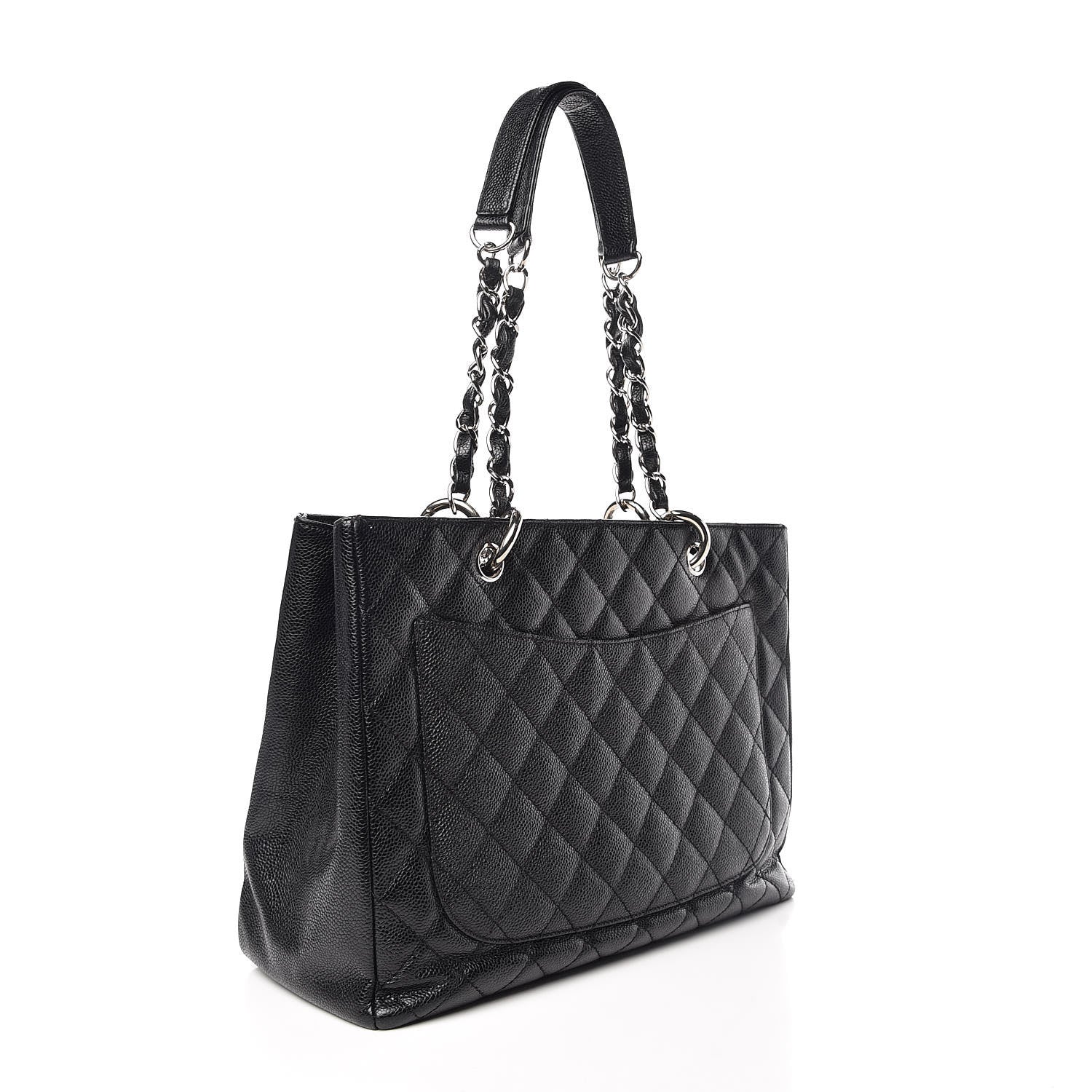 Chanel Caviar Quilted Grand Shopping Tote GST Black 3 of 12