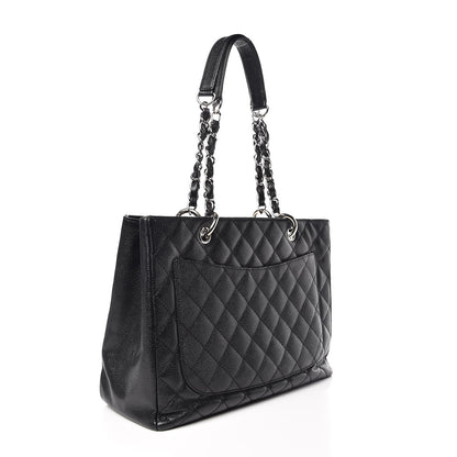 Chanel Caviar Quilted Grand Shopping Tote GST Black 3 of 12