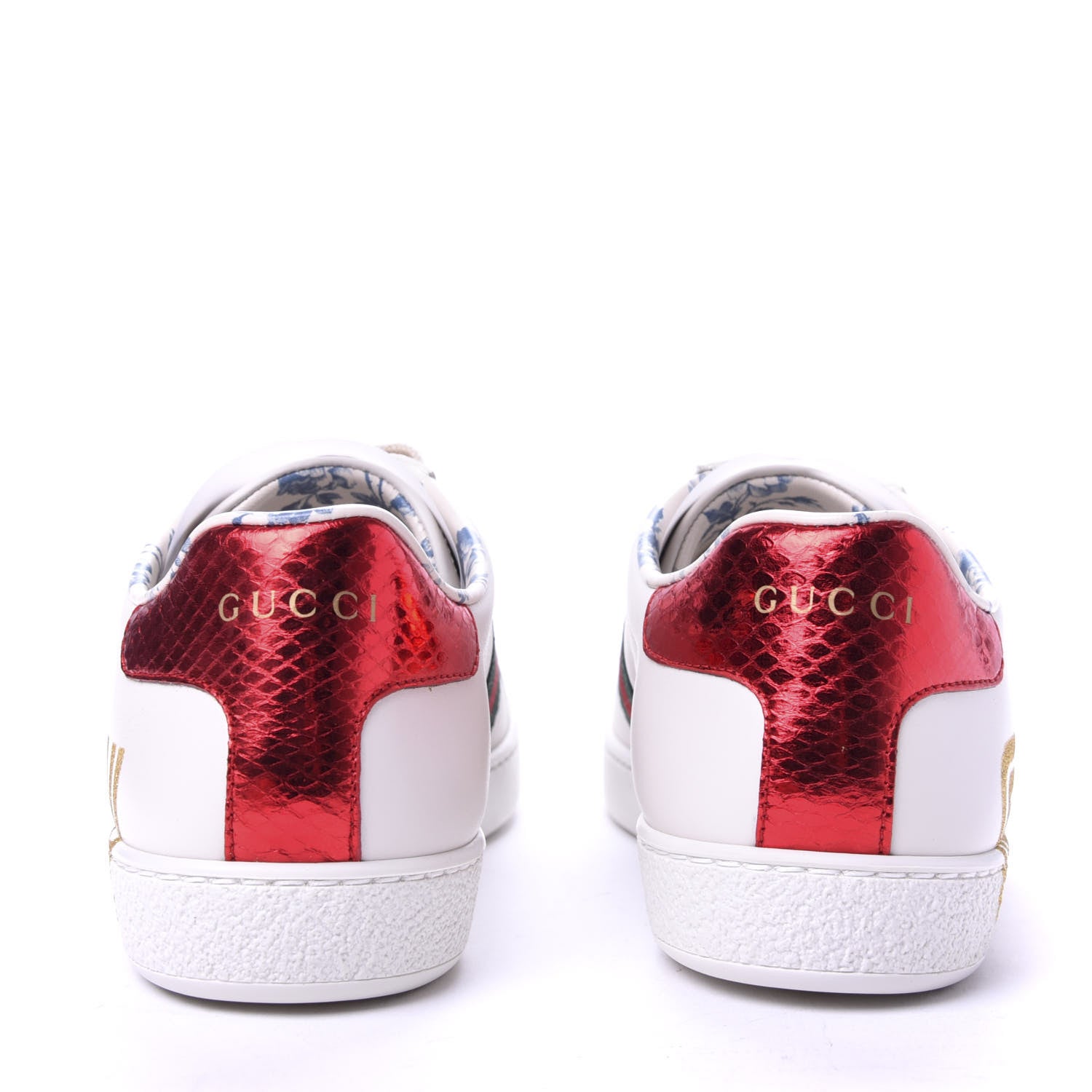 Gucci X SEGA Calfskin Ayers Web Guccy Womens Ace Sneakers 37.5 White 6 of 10