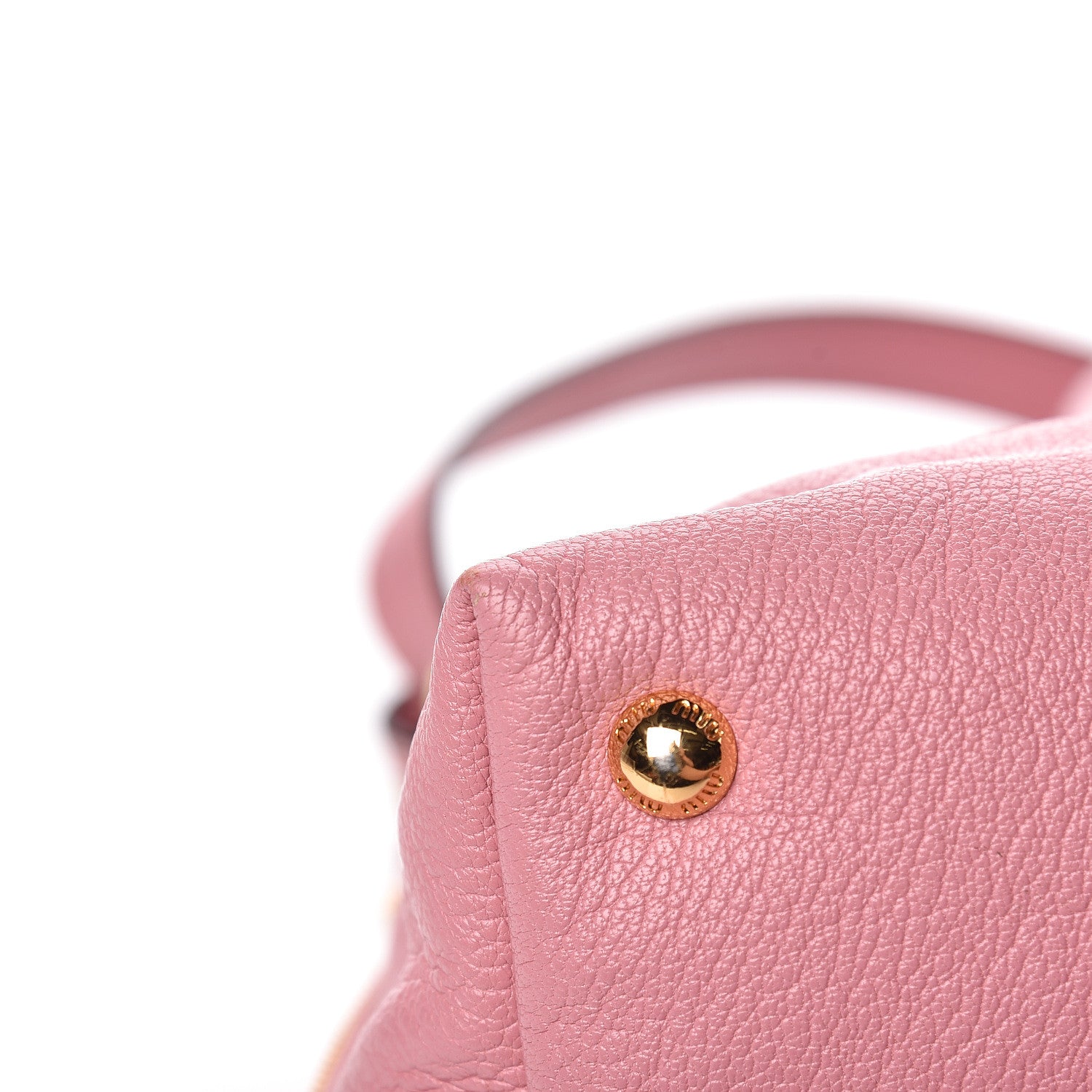 Miu Miu Goatskin Madras Zip Tote Rosa 10 of 14
