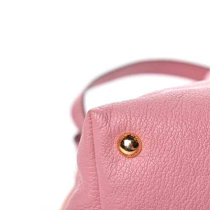 Miu Miu Goatskin Madras Zip Tote Rosa 10 of 14