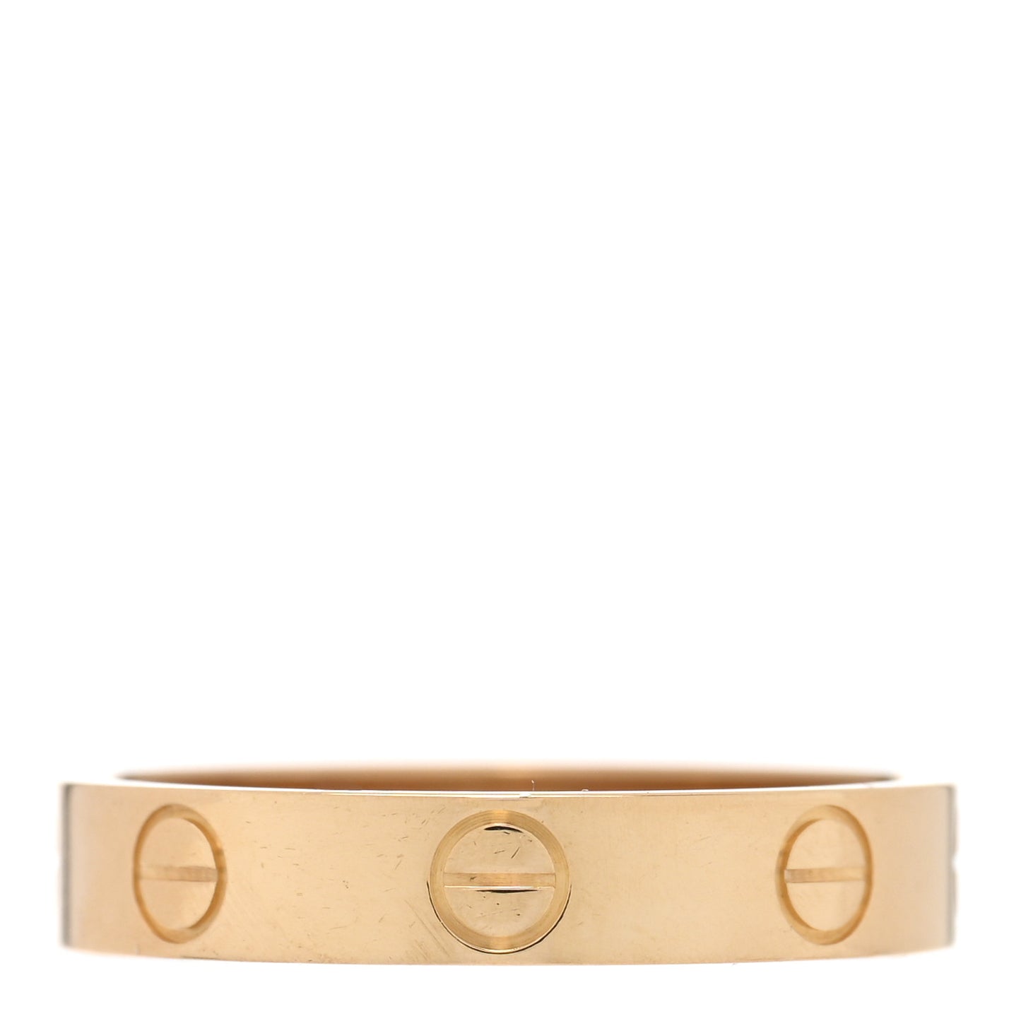18K Yellow Gold 3.5mm LOVE Wedding Band Ring 53 6.5