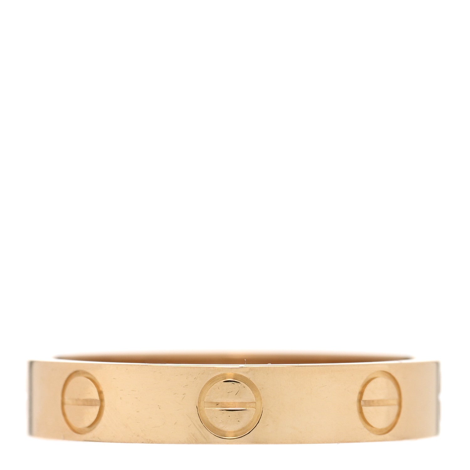 Cartier 18K Yellow Gold 3.5mm LOVE Wedding Band Ring 53 6.5 3 of 4
