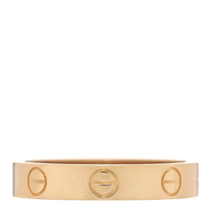 Cartier 18K Yellow Gold 3.5mm LOVE Wedding Band Ring 53 6.5 3 of 4