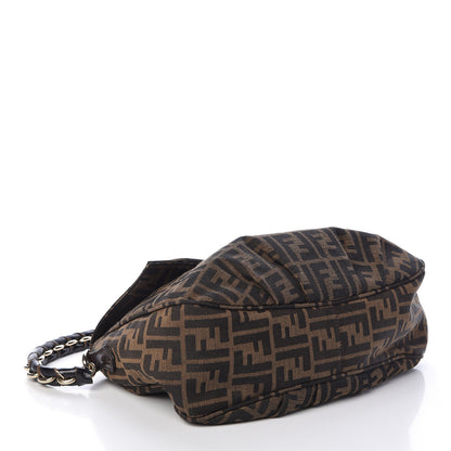 Fendi Zucca Patent Mia Shoulder Flap Tobacco 4 of 11