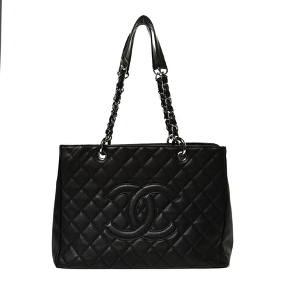 Chanel Caviar Quilted Grand Shopping Tote GST Black 1 of 12