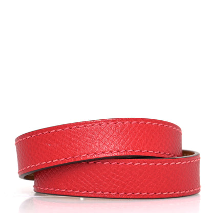 Hermes Epsom Kelly Double Tour Bracelet XS Rouge Casaque 3 of 6