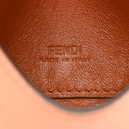 Fendi Shiny Nappa Vitello King Floral Ajour Embroidered Nano Baguette Charm Brandy 6 of 8