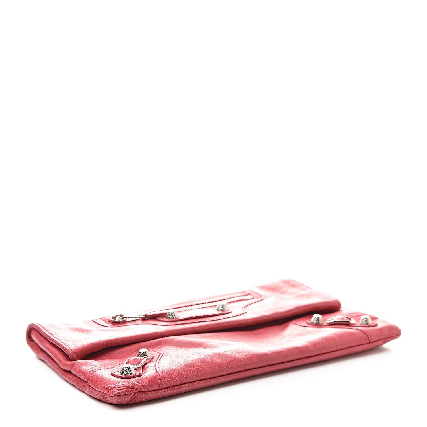 Balenciaga Agneau Giant 12 Silver Hardware Envelope Clutch Rose Thulian 4 of 9