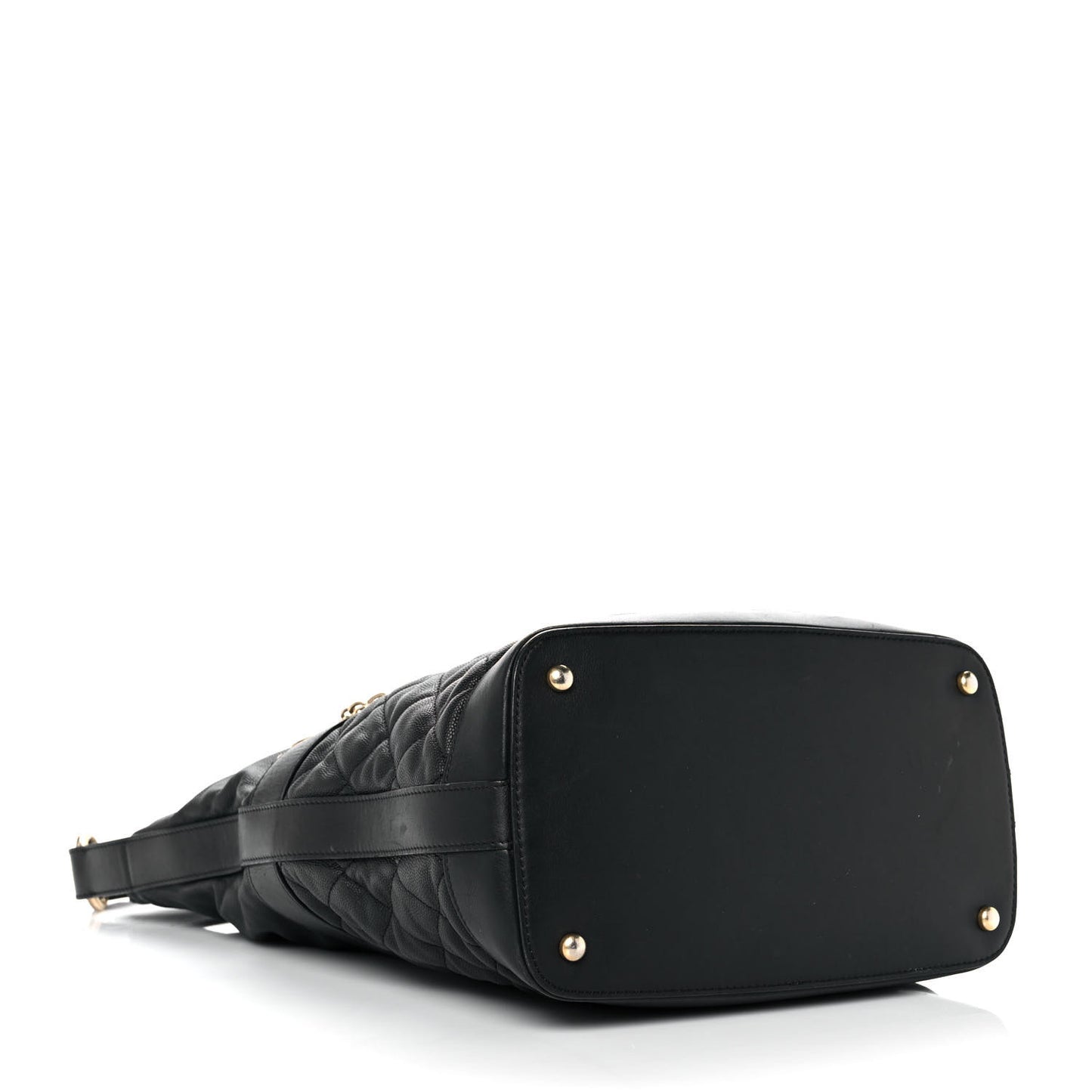 Caviar Lambskin Quilted Casual Style Hobo Black