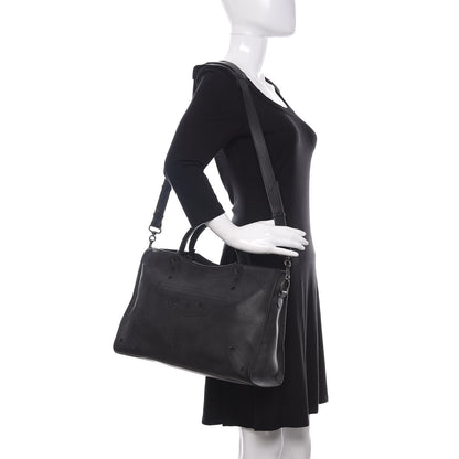 Balenciaga Veau Soyeux Perforated Blackout Hardware City Black 2 of 10