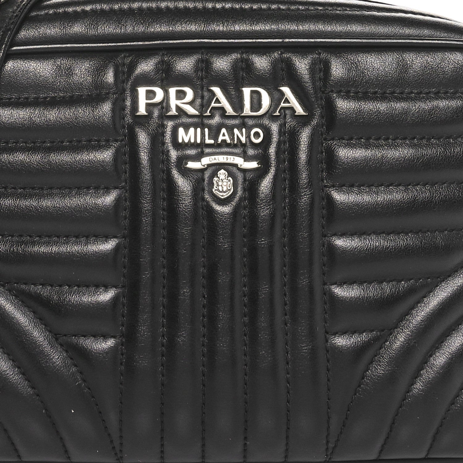 Prada Soft Calfskin Diagramme Camera Bag Black 7 of 9