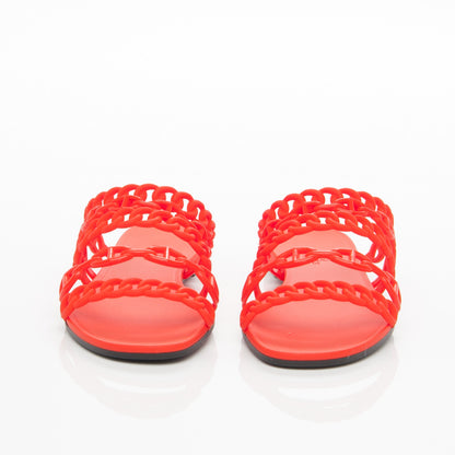Hermes Rubber Chaine d'Ancre Nude Sandals 38 Pavot 2 of 7