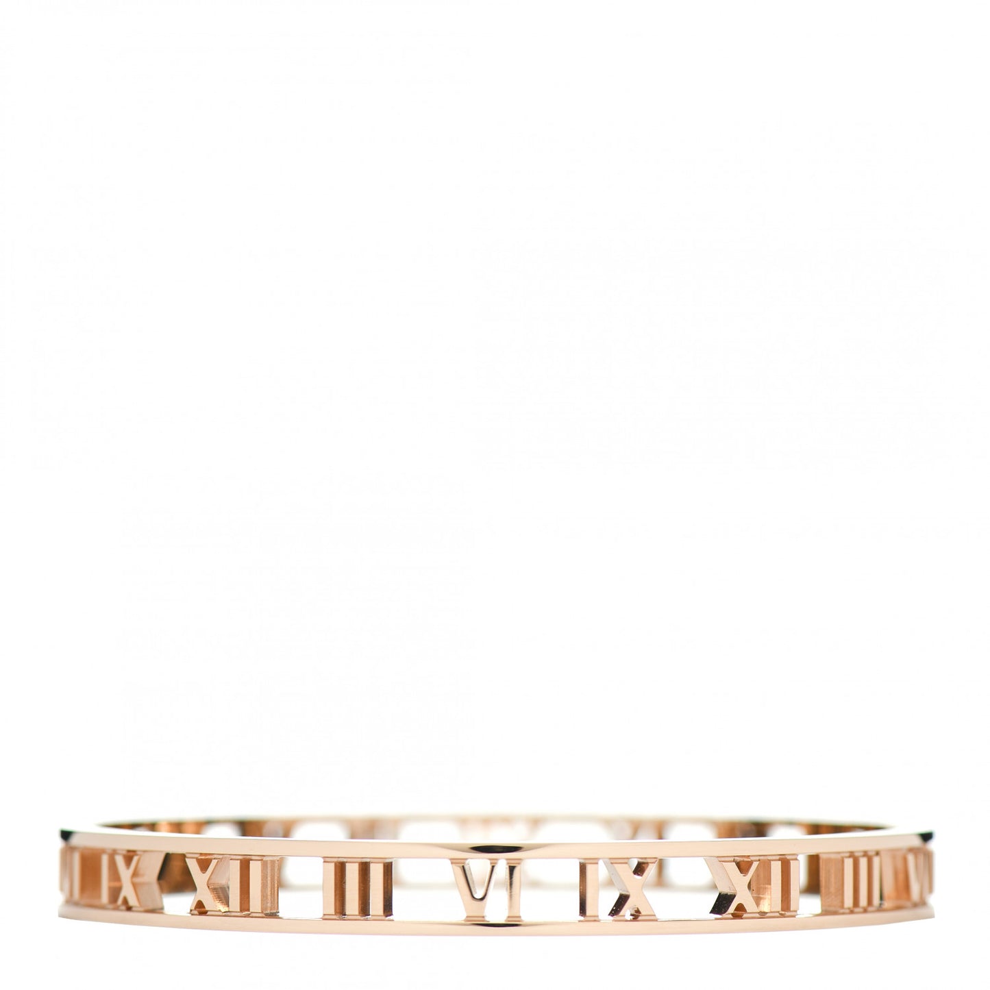 18K Rose Gold Open Narrow Atlas Bangle