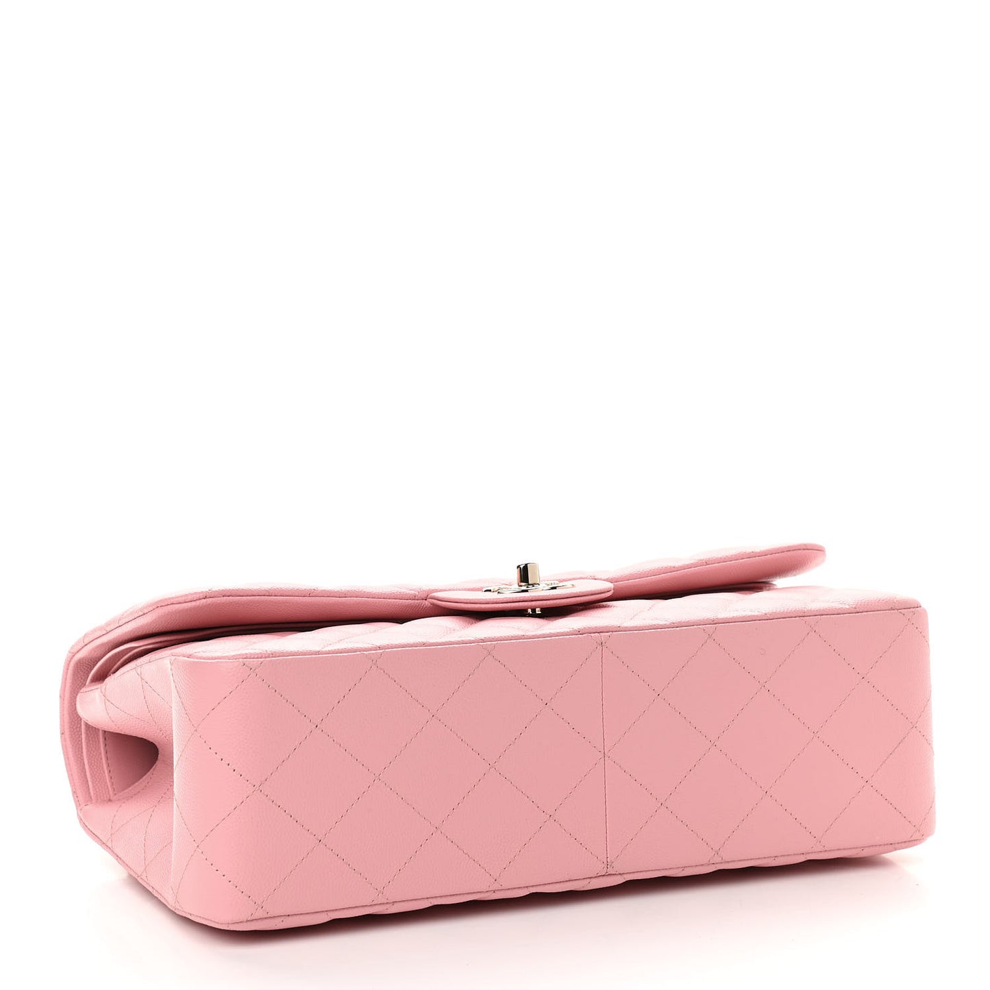 Caviar Quilted Jumbo Double Flap Pink