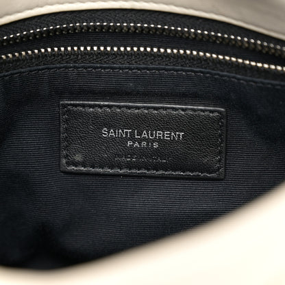 Saint Laurent Lambskin Quilted Mini Loulou Puffer Monogram Chain Satchel Crema Soft 6 of 16