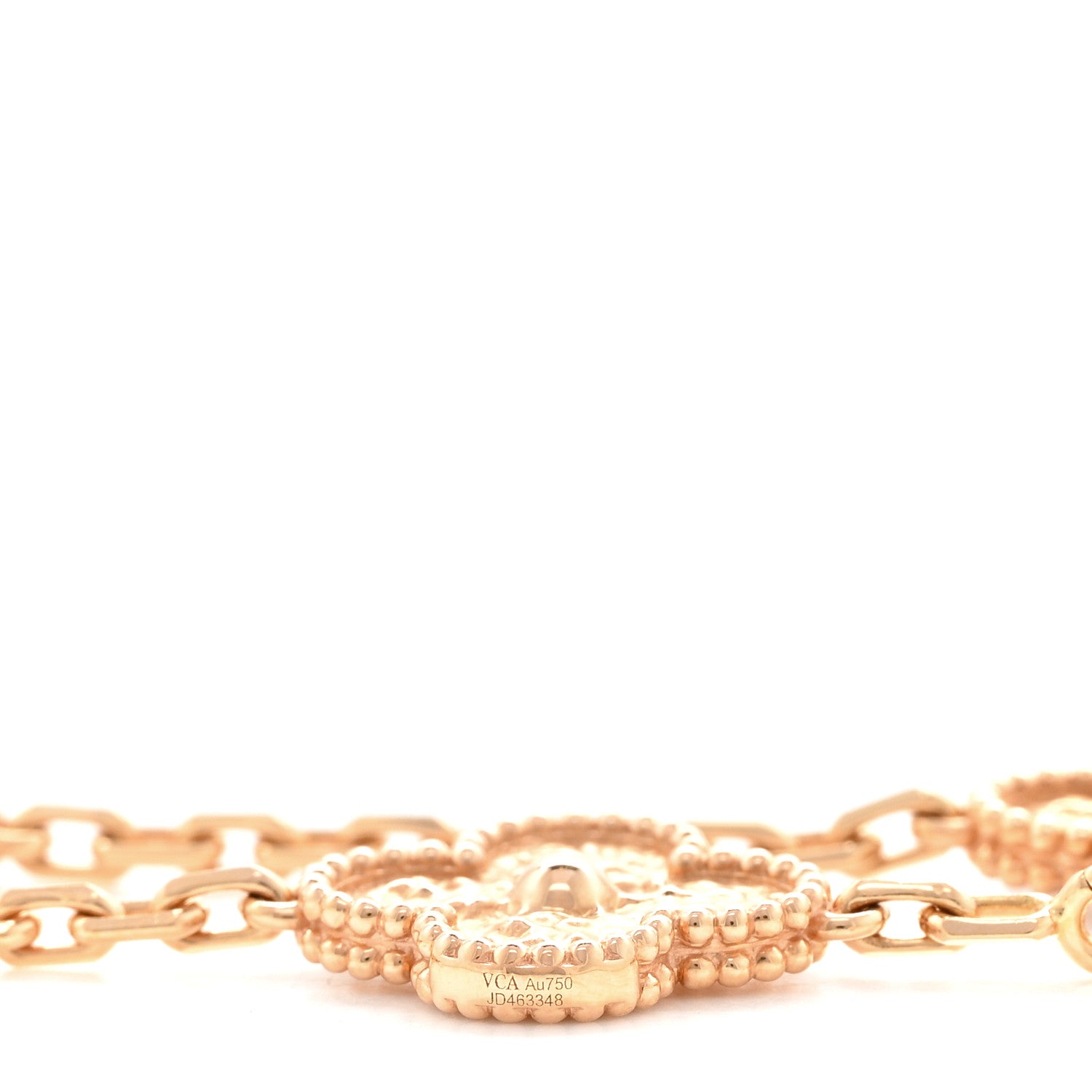 Van Cleef & Arpels 18K Rose Gold 10 Motifs Vintage Alhambra Necklace 5 of 6