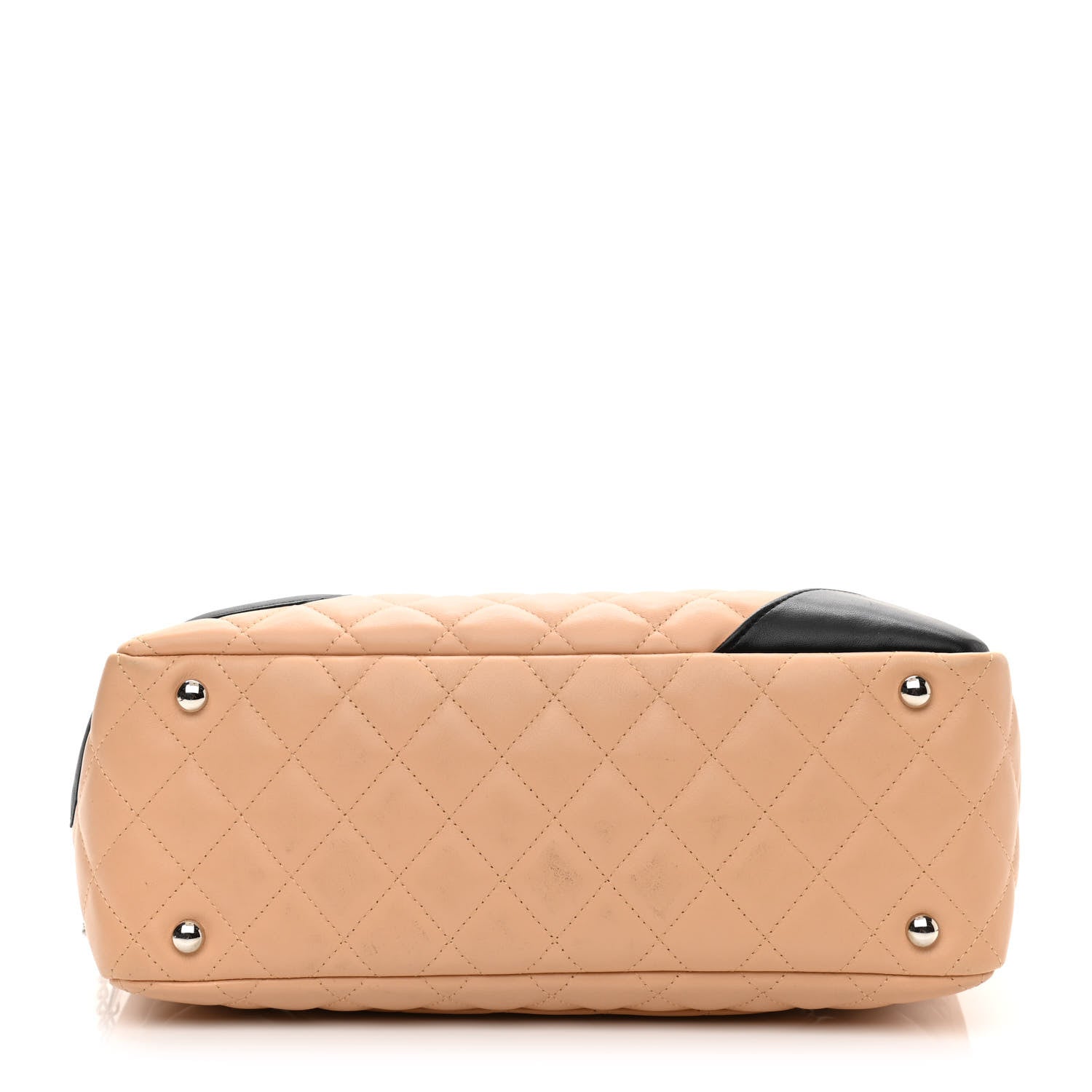 Chanel Calfskin Quilted Large Cambon Bowler Beige Black 12 of 12