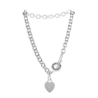 Tiffany Sterling Silver Heart Tag Toggle Necklace 3 of 7