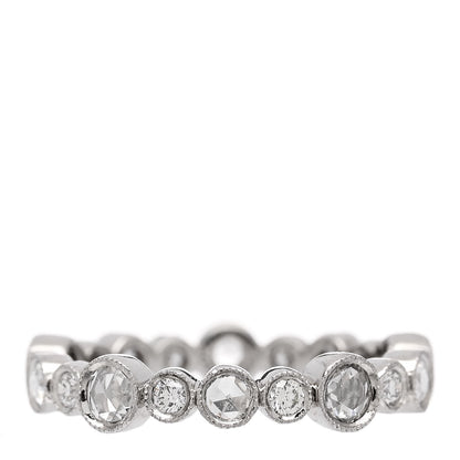Tiffany Platinum Diamond Narrow Cobblestone Band Ring 47 4 1 of 5