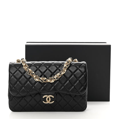 Chanel Lambskin Quilted Medium Westminster Pearl Flap Black 14 of 14