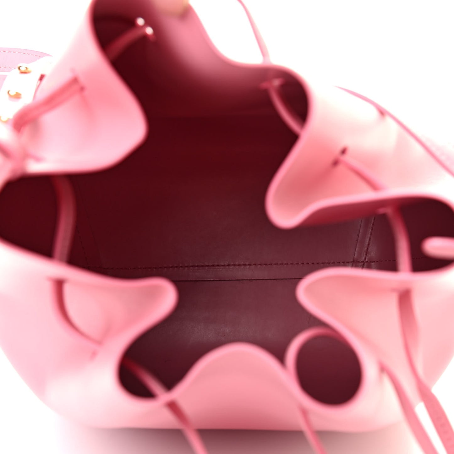 Calfskin Bucket Bag Peony