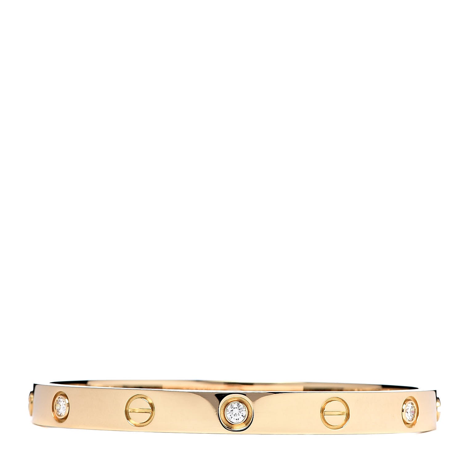 Cartier 18K Yellow Gold 6 Diamond LOVE Bracelet 17 3 of 7