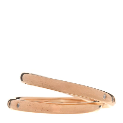 Hermes 18K Rose Gold Diamond Vertige Coeur Ring 52 6 5 of 7