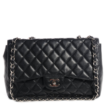 Chanel Caviar Jumbo Single Flap Black 1 of 13